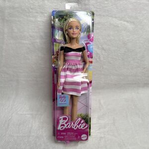 Barbie 65th Anniversary Pink & White Striped Dress By Mattel